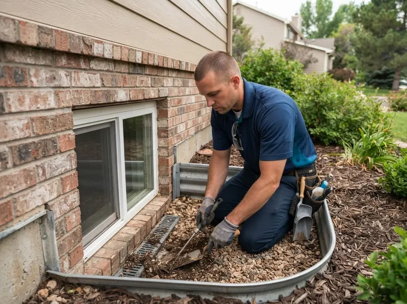 Basement Egress Window Well Remediation in Broomfield, CO